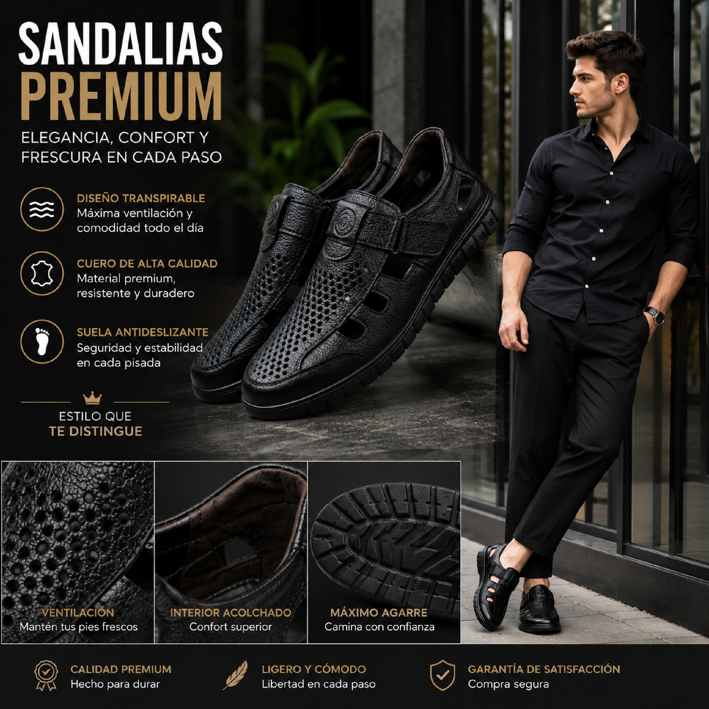 ✨ SANDALIAS ORTOPÉDICAS PREMIUM DE CUERO VEGANO✨