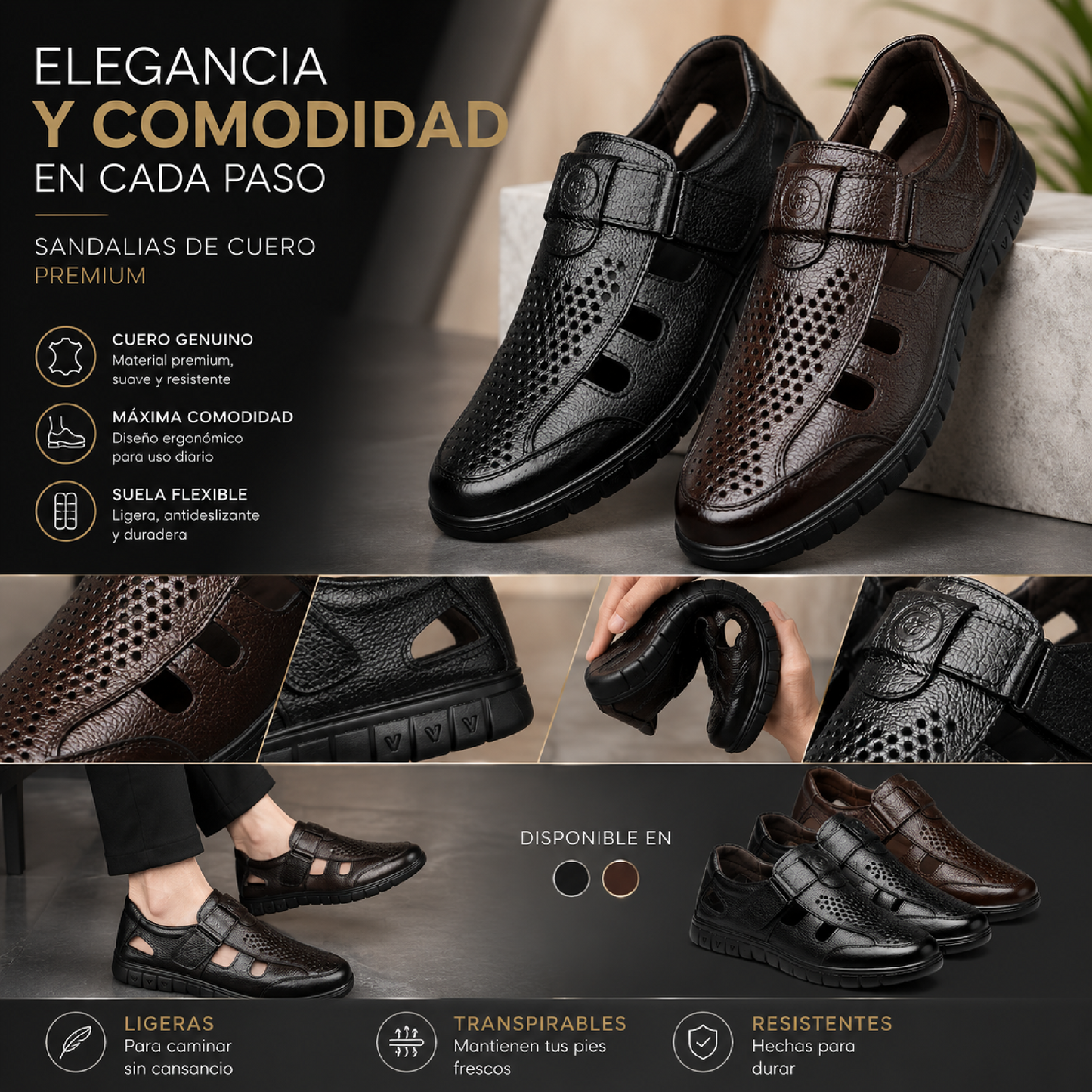 ✨ SANDALIAS ORTOPÉDICAS PREMIUM DE CUERO VEGANO✨