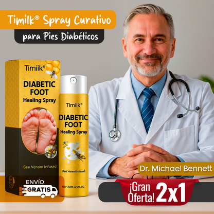 🦶✨ TIMILK® 2x1 SPRAY CURATIVO PARA PIES DIABÉTICOS A BASE DE VENENO DE ABEJAS 🐝