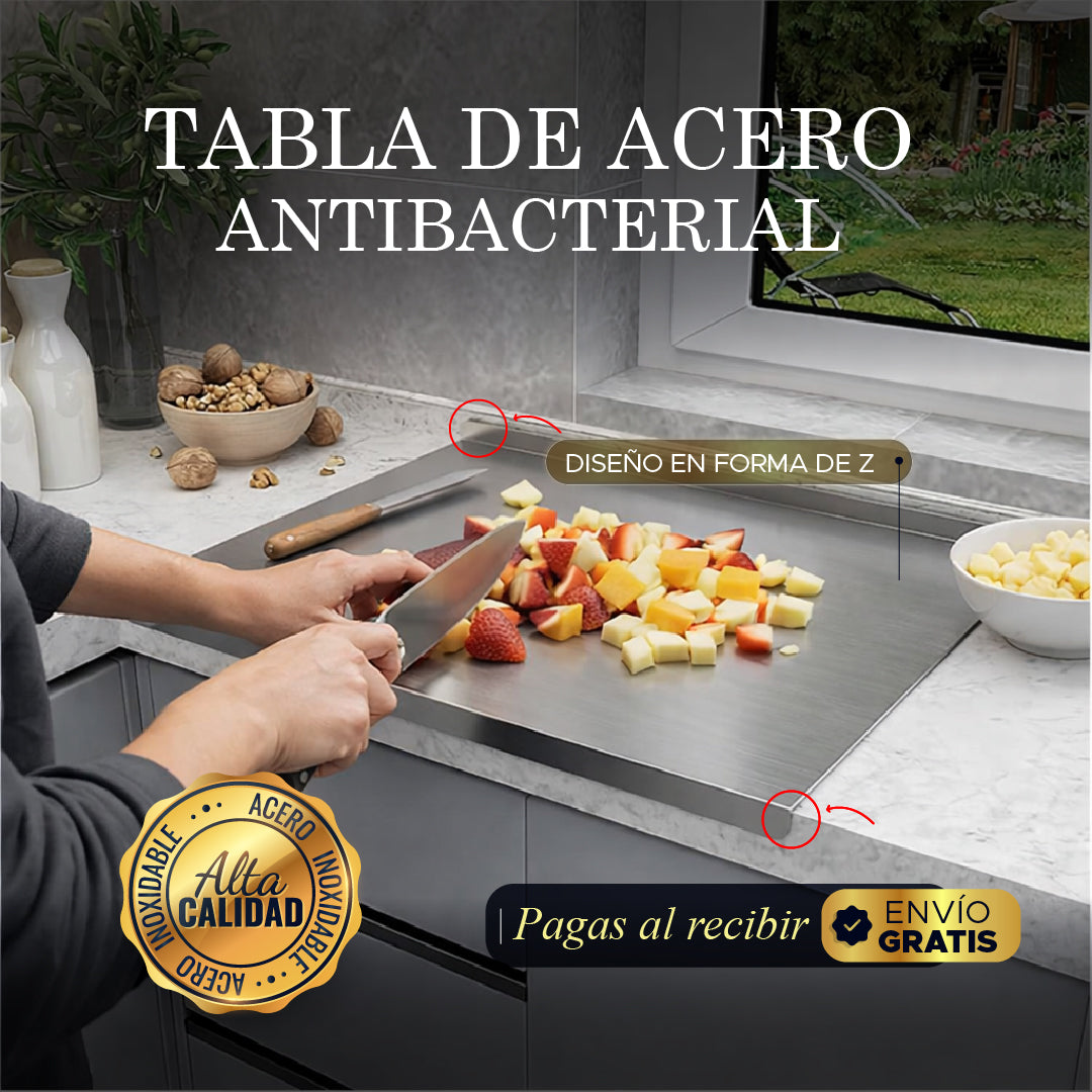 ⚡🔪 ULTRACUT INOX TABLA ANTIBACTERIAL DE ACERO INOXIDABLE 💎🛡️