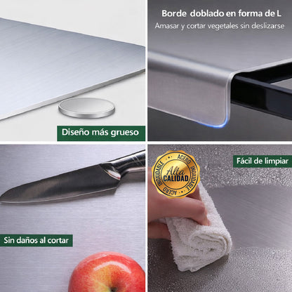 ⚡🔪 ULTRACUT INOX TABLA ANTIBACTERIAL DE ACERO INOXIDABLE 💎🛡️