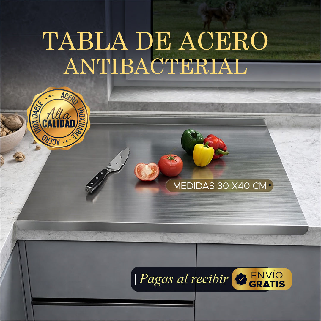⚡🔪 ULTRACUT INOX TABLA ANTIBACTERIAL DE ACERO INOXIDABLE 💎🛡️