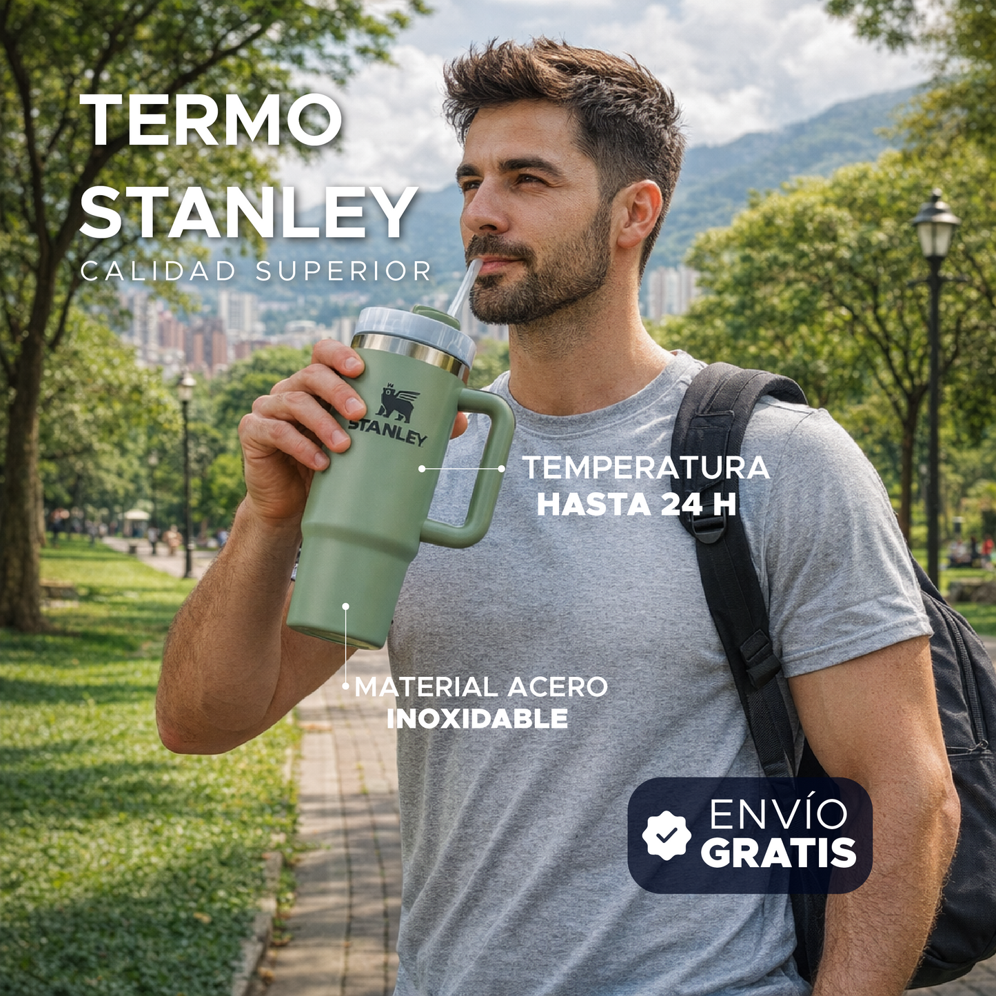 🧊☕🌟STANLEY TERMO DE ACERO INOXIDABLE ❄🔥✨GARANTIZADO