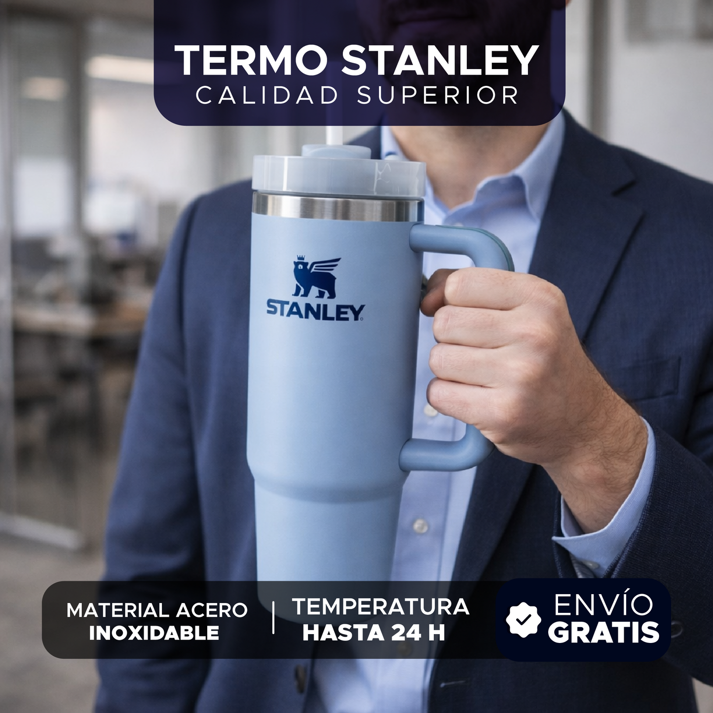 🧊☕🌟STANLEY TERMO DE ACERO INOXIDABLE ❄🔥✨GARANTIZADO