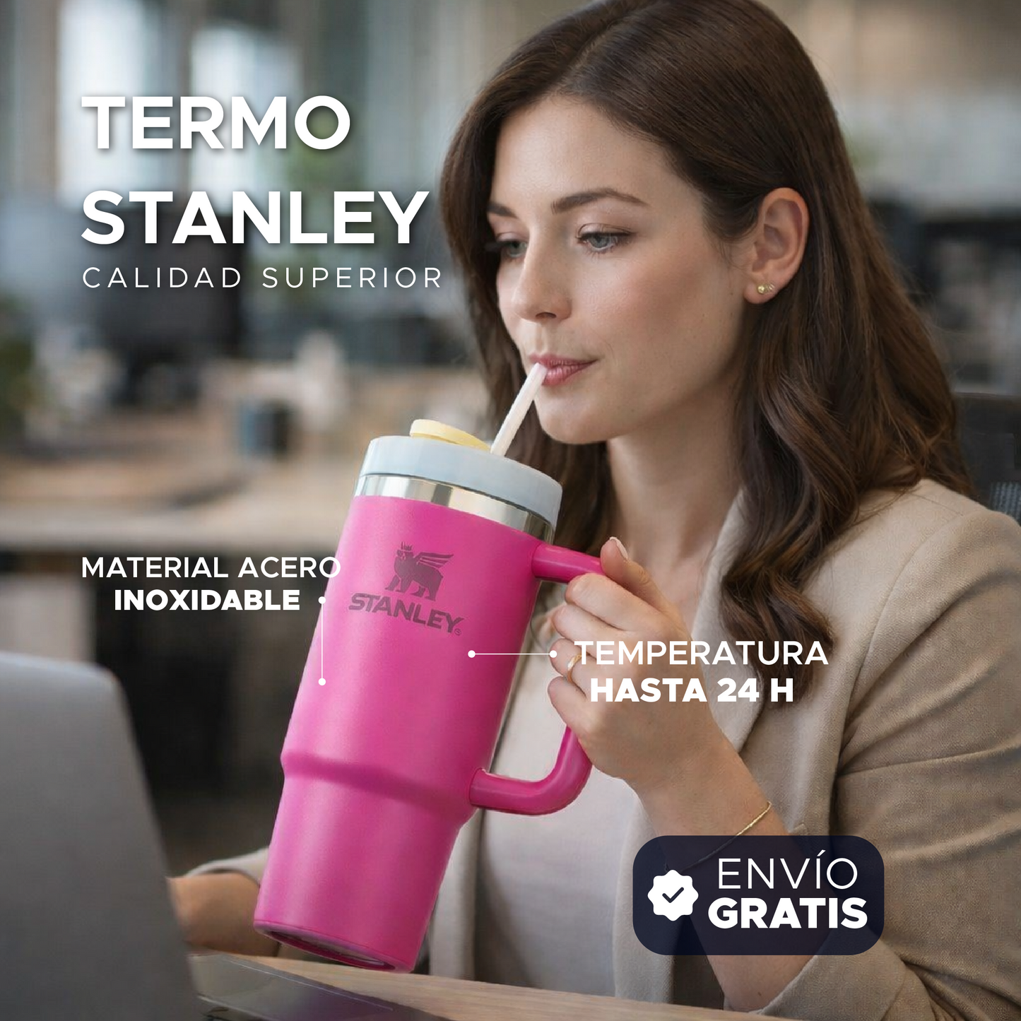 🧊☕🌟STANLEY TERMO DE ACERO INOXIDABLE ❄🔥✨GARANTIZADO