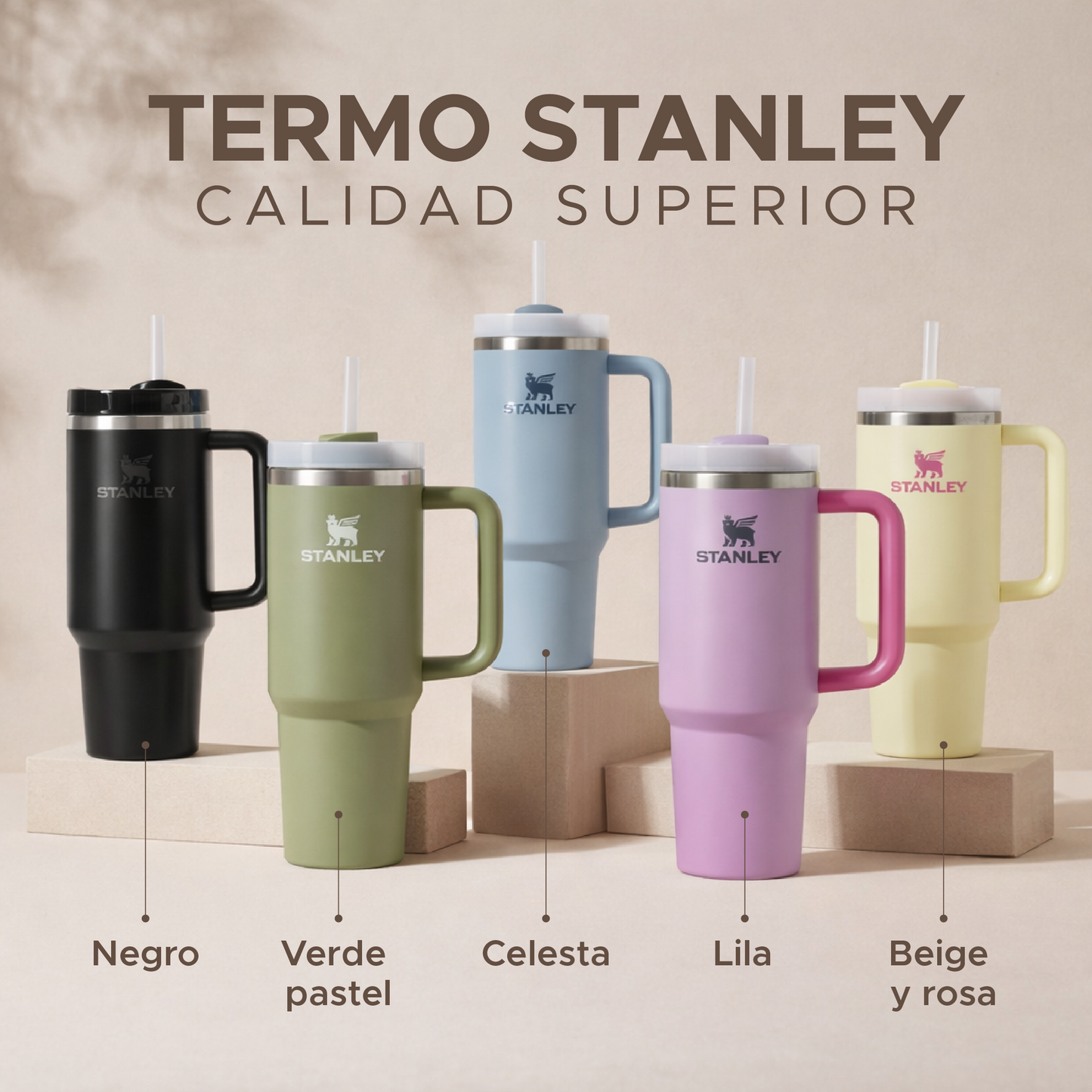 🧊☕🌟STANLEY TERMO DE ACERO INOXIDABLE ❄🔥✨GARANTIZADO