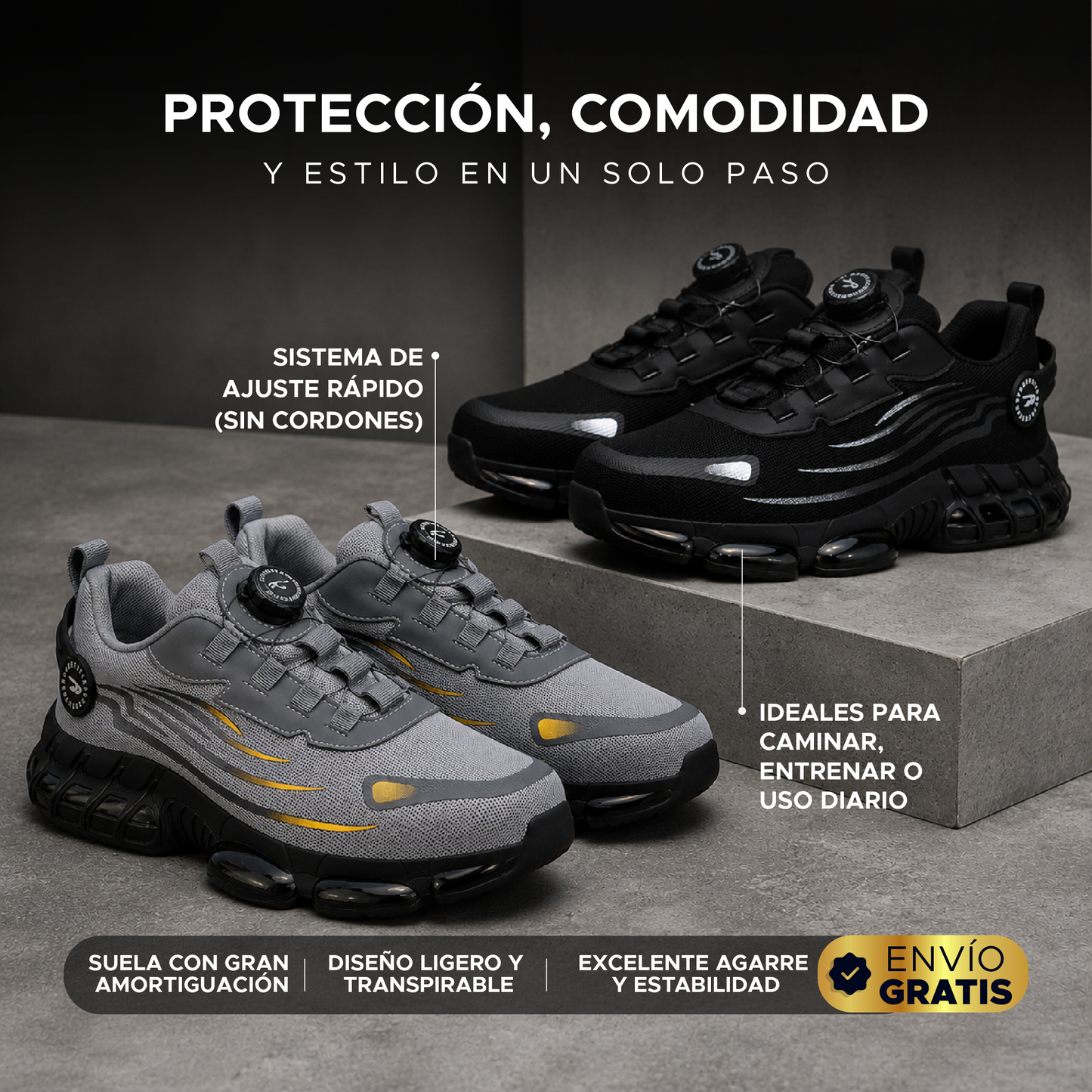 🛡️👟 TENIS DE SEGURIDAD ULTRA CÓMODOS 👟🛡️