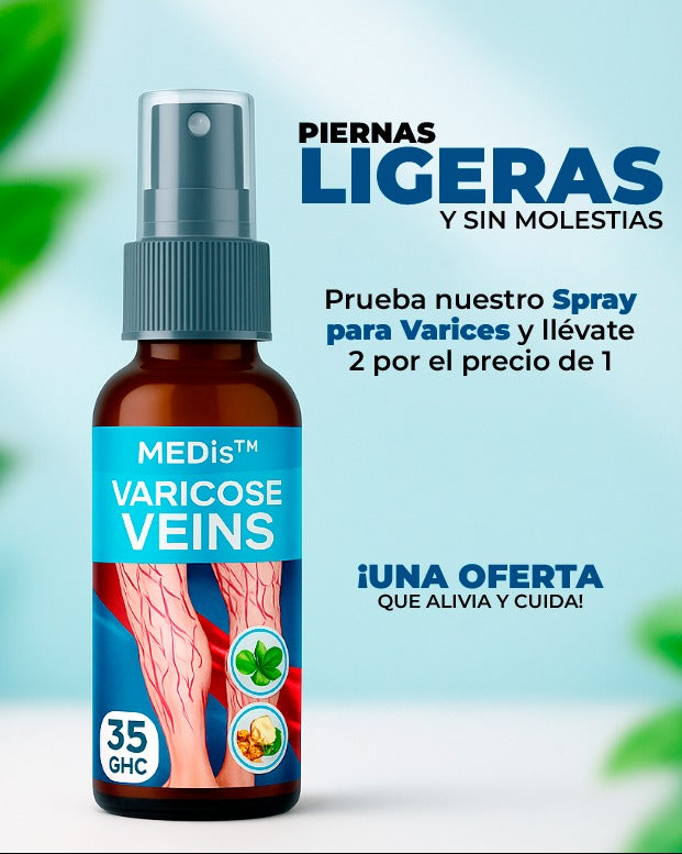 VARICOX VEIN 2x1 Ⓡ SPRAYS TRATAMIENTO VARICE + ULCERA + FLEBITIS