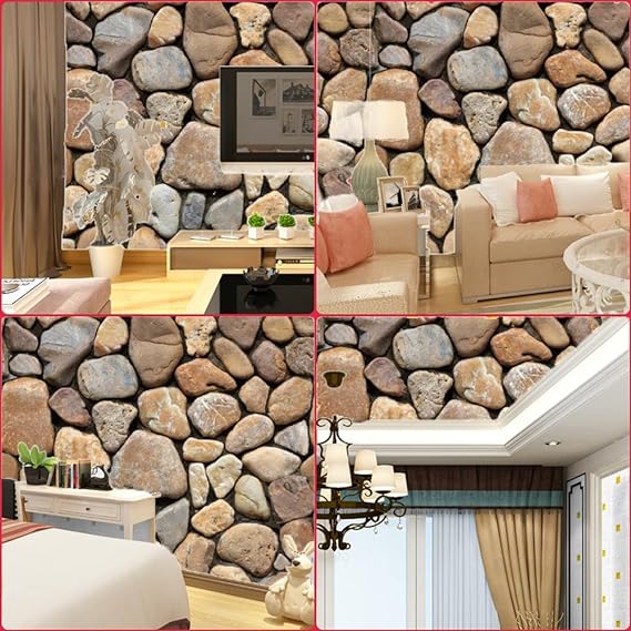 🚨PROMO PAGA 1 Y LLEVA 3 ADHESIVOS DE 60x30 CM ⛰️ Azulejos de piedra decorativa para paredes