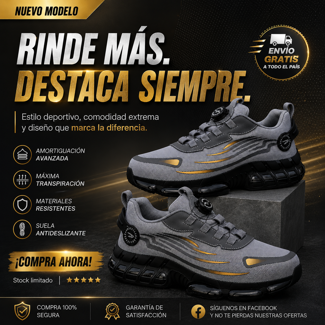 🛡️👟 TENIS DE SEGURIDAD ULTRA CÓMODOS 👟🛡️