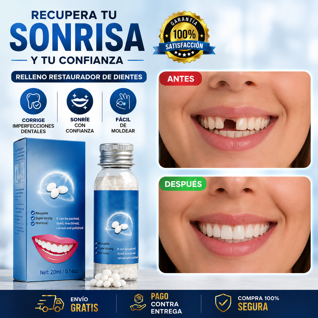 🦷✨ RELLENO RESTAURADOR DENTAL – SONRÍE SIN COMPLEJOS 💎🦷