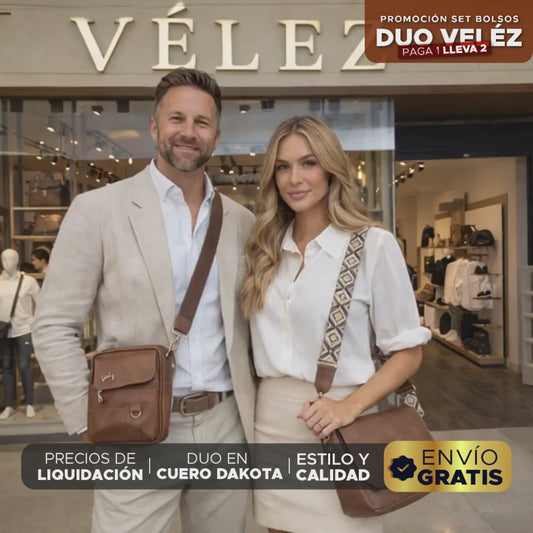 👜🔥✨ SET BOLSO VÉLEZ DUO DAKOTA ✨🔥PARA EL Y ELLA